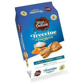 TRECCE CON GRANELLI DI ZUCCHERO 6 PZ 252 GR