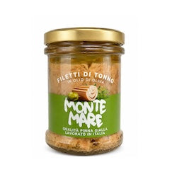 FILETTI DI TONNO IN OLIO DI OLIVA VASO VETRO G.180